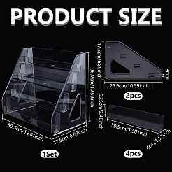 Одноуровневые акриловые подставки для косметических украшений&nbsp;ODIS-WH0043-217B