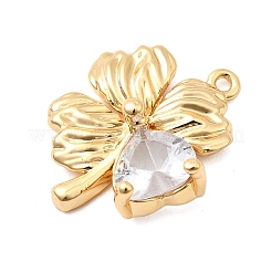 Латунные микропаве прозрачные подвески с фианитом&nbsp;KK-F916-38G