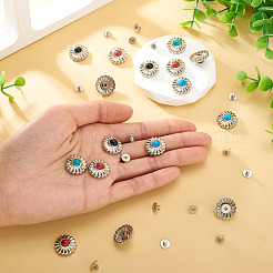 16 комплект декоративных заклепок из сплава в тибетском стиле&nbsp;BUTT-TA0001-13