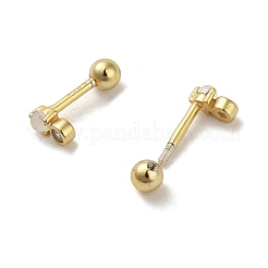 925 женская серьга из стерлингового серебра с микропаве из циркония&nbsp;EJEW-E307-06G