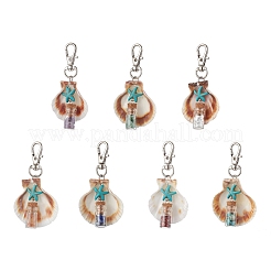 Подвеска в виде стеклянной бутылки желаний из натурального авантюрина&nbsp;HJEW-JM03098