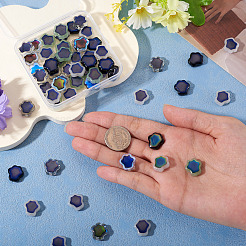 50шт 5 цвета стеклянные бусины&nbsp;GLAA-SP0001-58