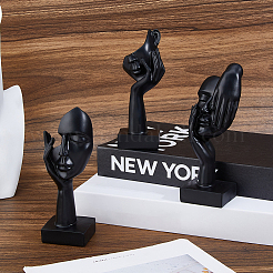 3 шт. 3 стиля смоляных абстрактных украшений для лица&nbsp;AJEW-WH0270-620A