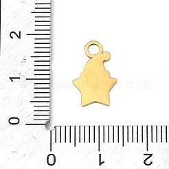 Рождественские эмалевые подвески из нержавеющей стали 304&nbsp;LS-STAS-I356-02G-03