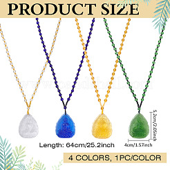 4 шт. 4 стиля стеклянные рельефные подвески Гуаньинь для мужчин&nbsp;HJEW-ME0001-04