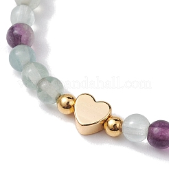 Круглые эластичные браслеты с бусинами из натуральных драгоценных камней&nbsp;BJEW-JB10234