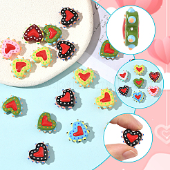 20 шт. окрашенные стеклянные бусины&nbsp;LAMP-SC0001-66