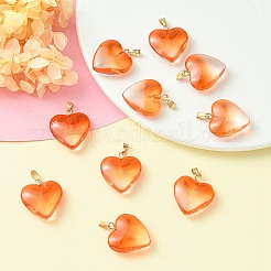 Двухцветные подвески из прозрачного стекла&nbsp;GLAA-YW0003-02C