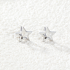 Серьги-гвоздики в форме полых звезд из нержавеющей стали 201&nbsp;EH5151