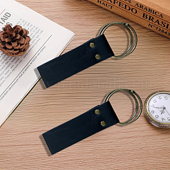 2шт. прямоугольная подвеска из искусственной кожи в стиле средневековья. с кольцом из сплава&nbsp;AJEW-CL0001-86