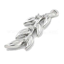 Латунные микропаве прозрачные подвески с фианитом&nbsp;LS-KK-U015-13P-1