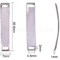 Изогнутый прямоугольник из нержавеющей стали 304 пустые бирки&nbsp;STAS-PH0018-65P