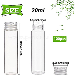 100шт пустые пробирки для хранения стеклянных бусин&nbsp;AJEW-BC0009-83C