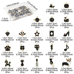 40шт 20 стиля сплава эмалевые подвески&nbsp;ENAM-FS0003-38B