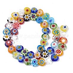 Ручной работы стеклянная бусина тысячецветник нитей&nbsp;LAMP-J036-10x10mm-M