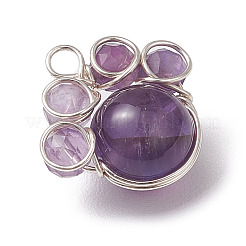 4 шт. 4 стиля подвески из граненых бусин из натуральных и синтетических смешанных драгоценных камней&nbsp;PALLOY-TA00168-02