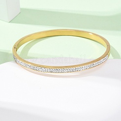 Женские браслеты-шарниры из нержавеющей стали 304 с микропаве из кубических цирконий&nbsp;BJEW-B161-06G