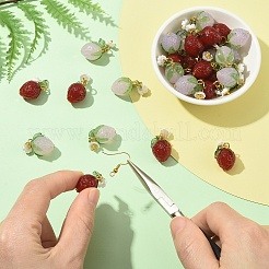 30 шт. 2-цветные подвески ручной работы из акрила и смолы&nbsp;PALLOY-YW00125