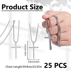 25 шт. подвеска-крест из сплава 667 из нержавеющей стали&nbsp;NJEW-DR0001-13