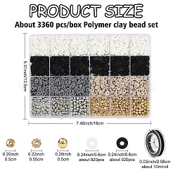 Наборы для изготовления браслетов из полимерной глины и пластиковых бусин ccb&nbsp;DIY-YW0012-06B