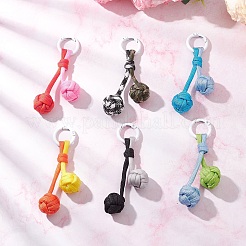 6 шт. круглых шнуров-веревок из полиэстера и спандекса с подвесками&nbsp;HJEW-JM04377