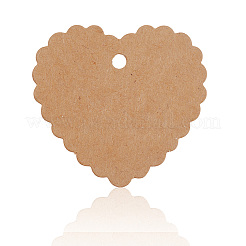 100 шт. подарочные бирки в форме сердца из бумаги с кружевной окантовкой&nbsp;CDIS-CP0001-01B