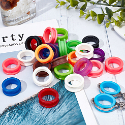 30 шт. 15 цвета мягкие силиконовые ножницы кольца для пальцев&nbsp;SIL-GF0001-17