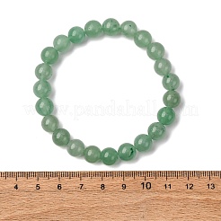 Крашеные натуральные зеленые бусины из авантюрина эластичные браслеты&nbsp;LS-X-BJEW-Q305