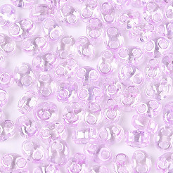 Прозрачные цвета блеск стеклянный бисер&nbsp;SEED-N008-09J