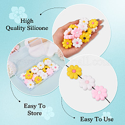 24шт 6 цвета силиконовые бусины&nbsp;SIL-TA0002-91