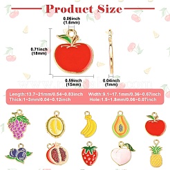 60шт 10 стиля подвески из сплава с эмалью&nbsp;ENAM-CJ0007-18