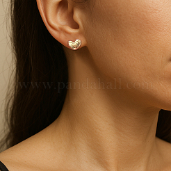 4 пара сережек-гвоздиков из сплава 2 цветов&nbsp;EJEW-HY0001-39