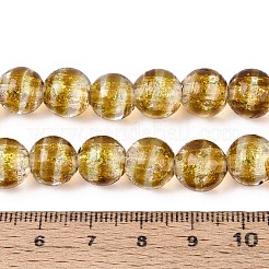 Ручной стеклянные фольга бисер пряди&nbsp;FOIL-N033-05G