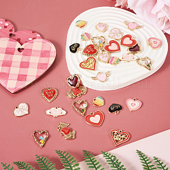 30шт 15 стиля подвески из сплава с эмалью&nbsp;ENAM-TA0001-98