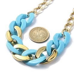 Колье-цепочка из акрила и алюминия&nbsp;NJEW-JN04554