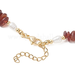 Женские бусины с натуральным гранатом&nbsp;NJEW-JN05765