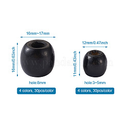 Крашеные натуральные деревянные бусины&nbsp;WOOD-CW0001-01-LF