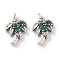 Латунь микропаве зеленый кубический цирконий шармы&nbsp;ZIRC-A016-05AS