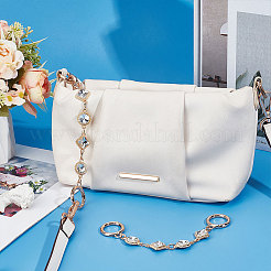 Удлинительные цепочки для сумок с ромбами и плоскими круглыми стразами aolly pave&nbsp;FIND-WH0152-600G