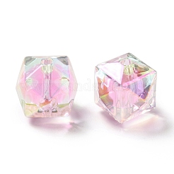 Двухцветное УФ-покрытие радужных переливающихся акриловых бусин&nbsp;TACR-D010-02C