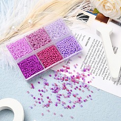 4500шт 6 стиля 12/0 стеклянных бисера&nbsp;SEED-YW0001-27F