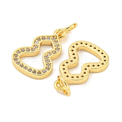 Покрытие стойки латунь микропаве прозрачные подвески из кубического циркония&nbsp;KK-B093-09G