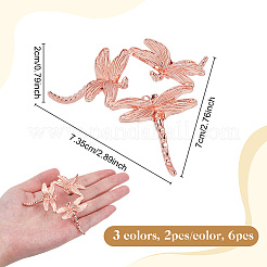 6 шт. двухцветный держатель для хрустального шара из цинкового сплава&nbsp;AJEW-NB0008-40