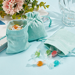 12шт сумки на шнурке из бархатной ткани&nbsp;TP-DR0001-01B-03