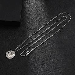 Ожерелья с подвеской из латуни с микропаве и кубическим цирконием&nbsp;NJEW-M211-03B-P