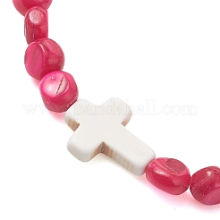 Браслеты из окрашенных натуральных пресноводных ракушек&nbsp;BJEW-JB13397