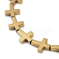 Гальванические нити из синтетических немагнитных гематитовых бусин&nbsp;G-K375-F03-02