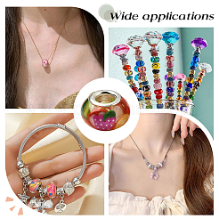 100шт смола с полимерной глиной внутри европейские бусины&nbsp;RESI-PA0001-14B