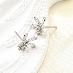 Серьги-гвоздики из циркония&nbsp;EJEW-M103-12P