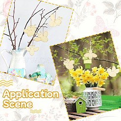 8 шт. 8 стиля подвесные украшения из дерева в форме пчел&nbsp;DIY-CJC0015-01